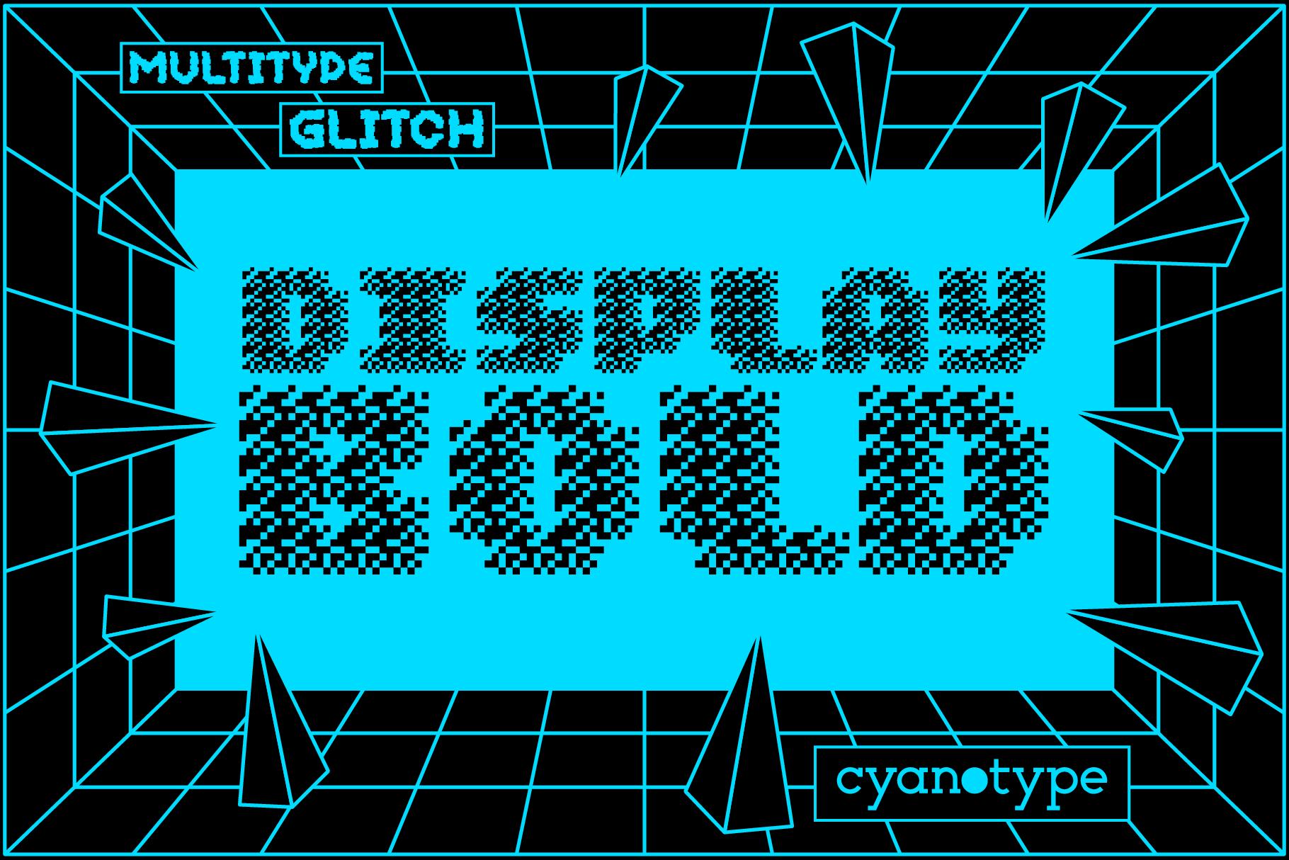 MultiType Glitch Display Bold Font