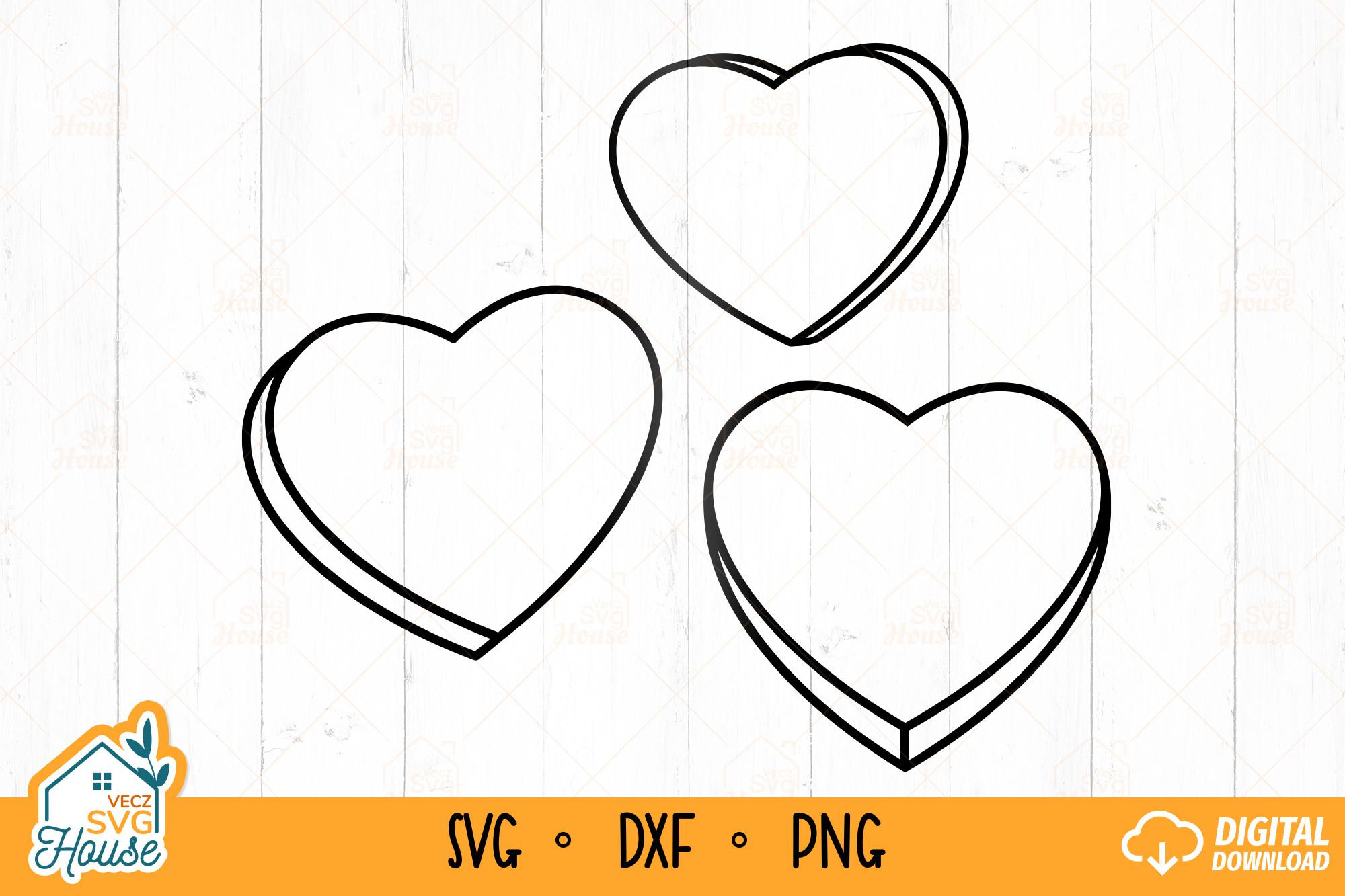 Conversation Hearts SVG Candy Hand Draw