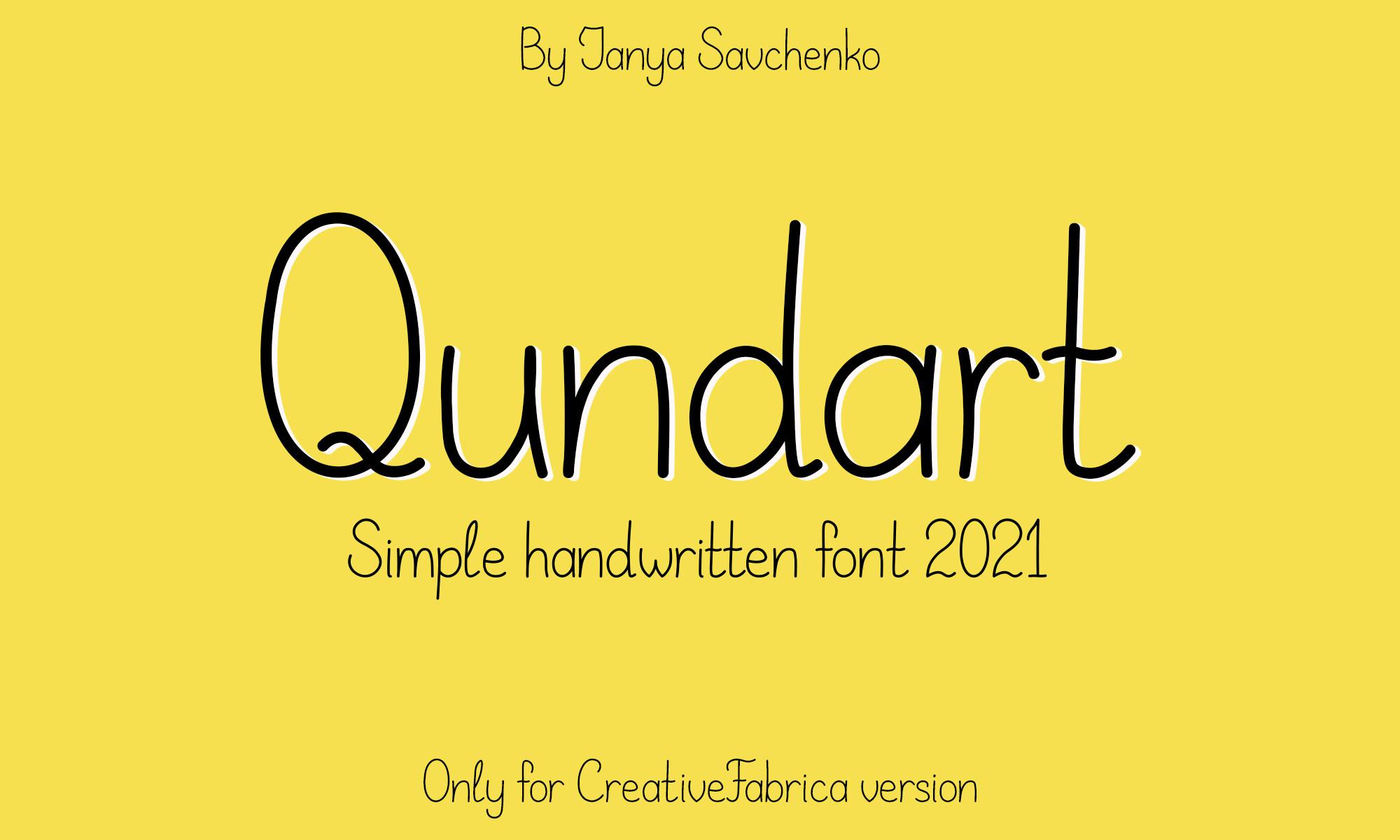 Qundart - Simple Handwritten Font