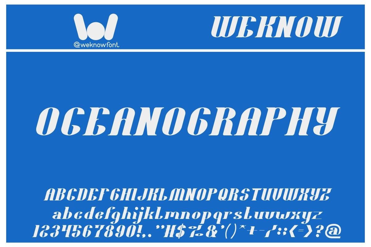 Oceanography Font