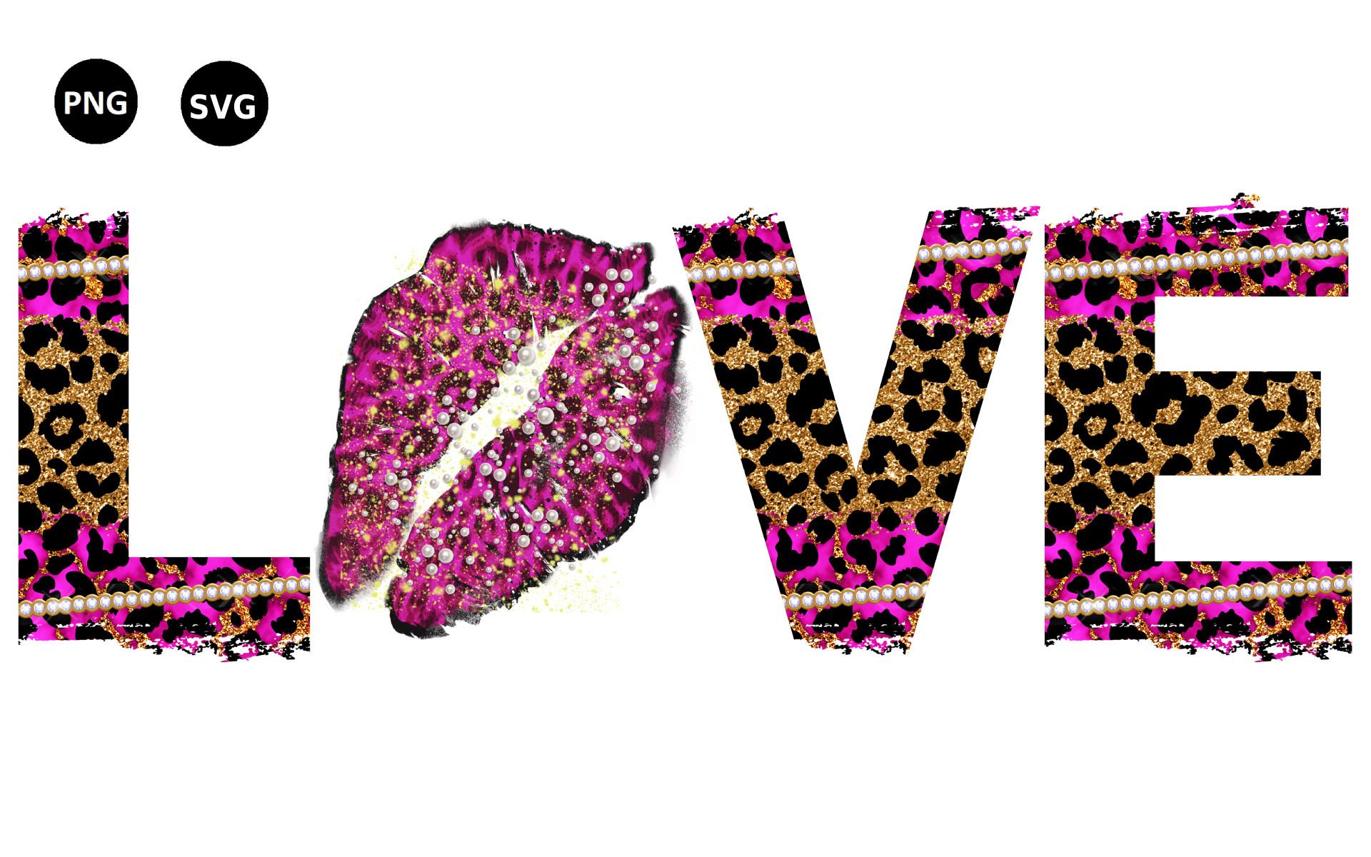 Love Leopard Valentine Sublimation PNG