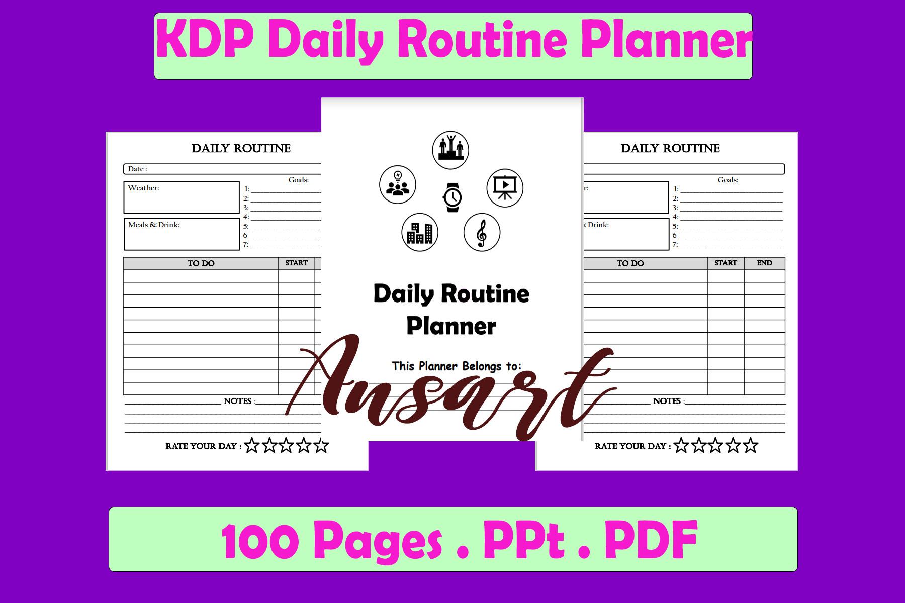 KDP Interior Daily Routine Planner