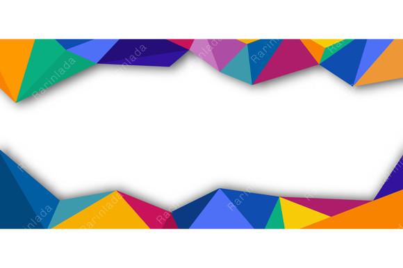 Banner Template Colorful Low Polygon
