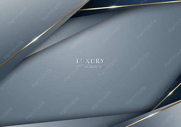 Luxury Template Gray Stripes Golden Line