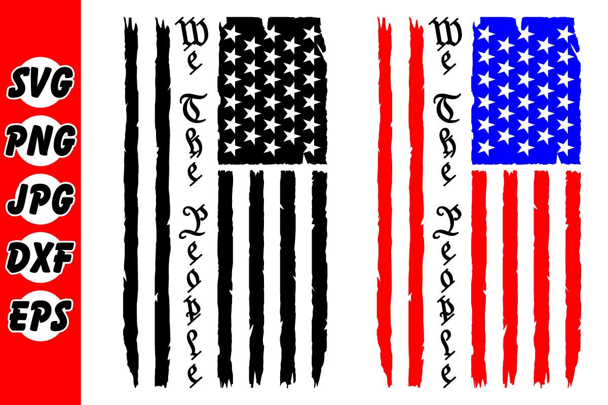 We the People Distressed American Flag